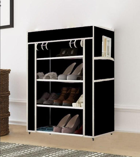 4 Rack Collapsible Wardrobe Cabinet and Shoe Rack